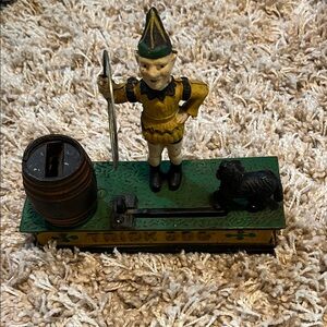 "Trick Dog" mechanical coin bank vintage